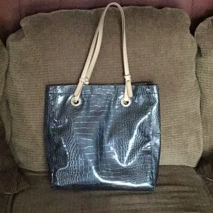 Croft &Barrow blue “croc” embossed purse